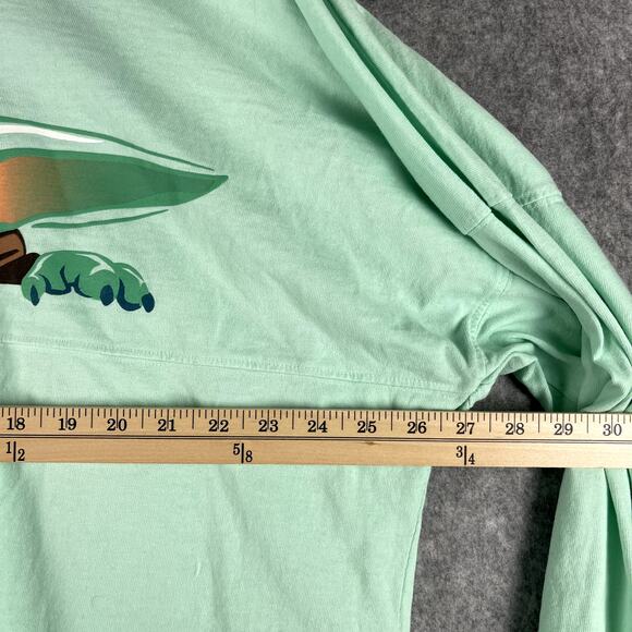 Disney Star Wars Mandalorian Spirit Jersey Adult XL Green Baby Yoda Long Sleeve - Picture 4 of 13